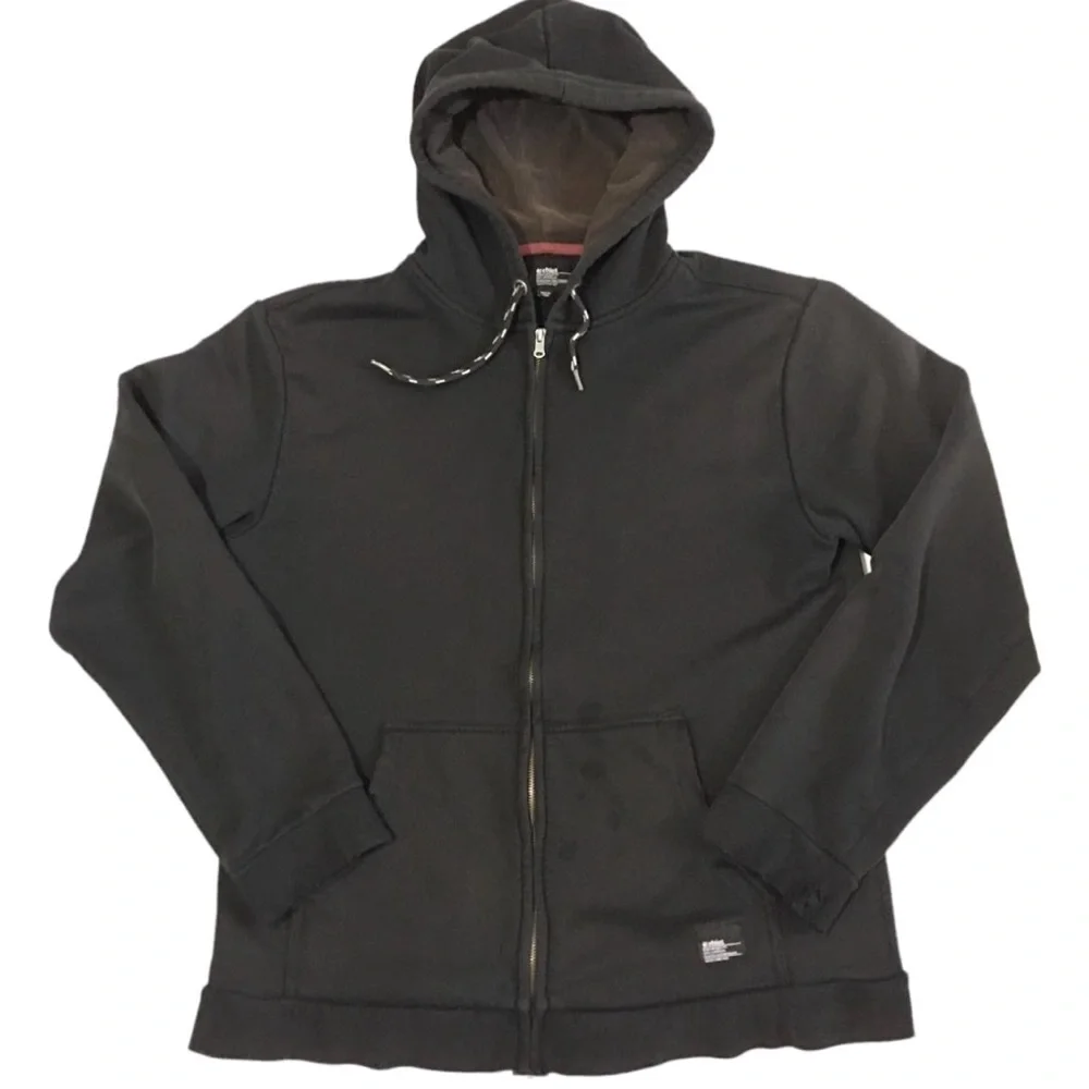 Etnies Y2K Mens Thrashed Zip Sweatshirt Hoodie XL Skate Grunge Baggy Oversized